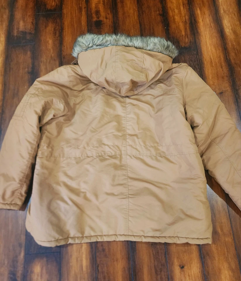 Rare Vintage Coogi International Faux Fur Hooded Down Coat Jacket Biggie NYC - Image 3 of 4