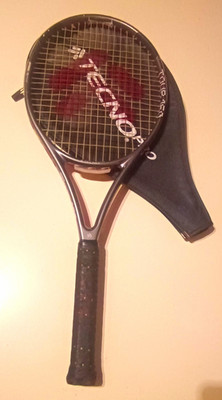 TECNO PRO Tour 160 Oversize Titanium/Graphit Tennisschläger schwarz/rot