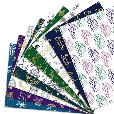 6Pcs Festival Decoration Craft Paper 70x50cm Large Gift Wrapping Paper Sheets