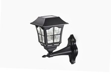 W58342 4-Pack Solar Wall Lights, Matte Black, Modern Outdoor LED Sconce, Aut