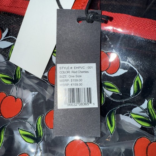 NWT Ed Hardy Red Cherry Zip Top Tote Bag MSRP:$159 - Picture 4 of 4