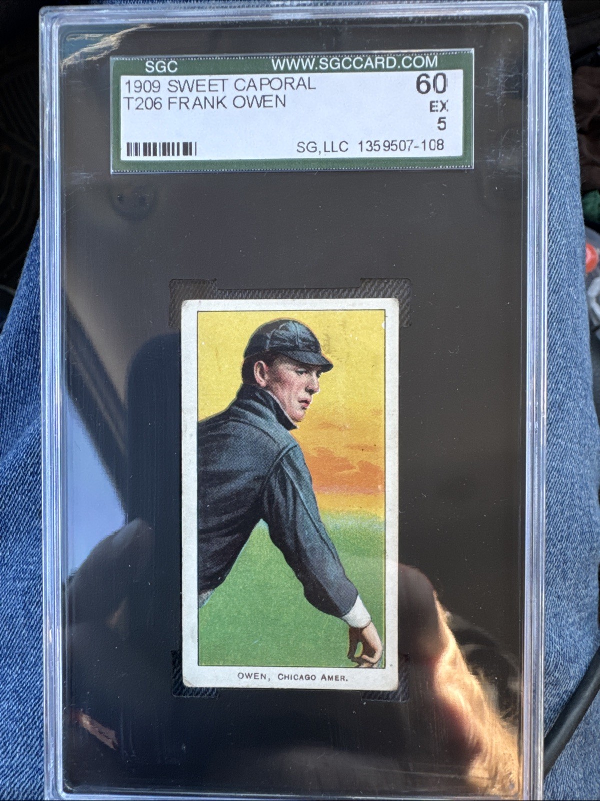 1909 Sweet Caporal T206 FANK OWEN 60 Ex 5 Graded!!!