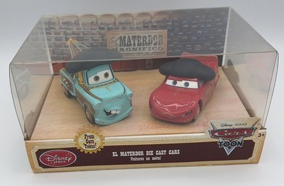 Disney Pixar Cars Disney Store Cars El Materdor And Lightning 2 Pack NIP Rare