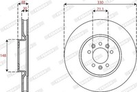2X Ferodo Bremsscheibe Vorderachse U.A. FüR CitroËN, Ds, Opel, Peugeot, Vauxhall