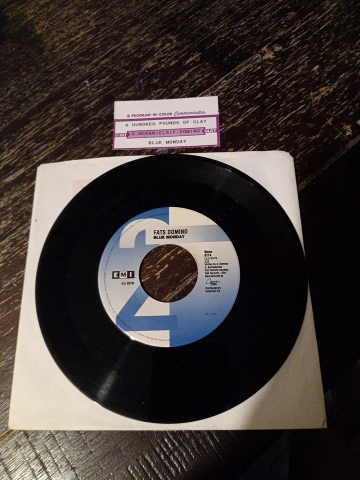 Rock 45 Gene Mcdaniels/Fats Domino - A Hundred Pounds Of Clay / Blue Monday On E - Image 2 of 2