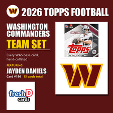PRE-SALE - 2026 Topps Football Washington Commanders Team Set - Complete Hand-Co