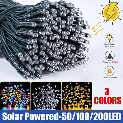 Outdoor Solar String Lichter 10/20/30M Garten Kupferdraht Lichter Außen Deko