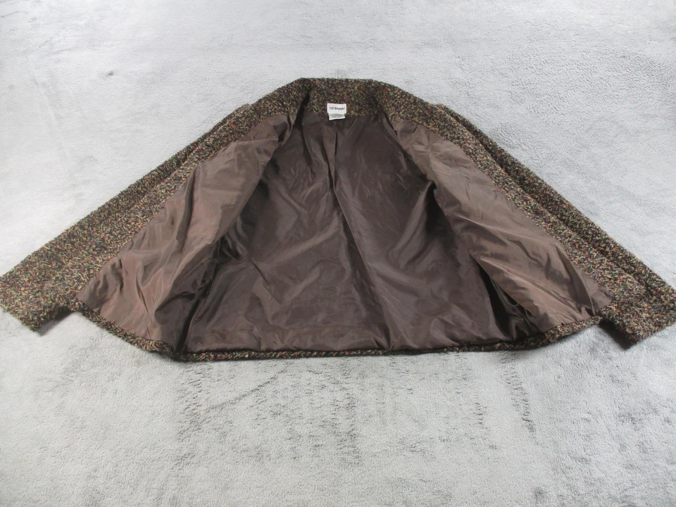 Chaqueta Blazer Liz Baker Mujer 10 Marrón Multicolor Tweed Boucle Forrada Botón Foto 4 de 4