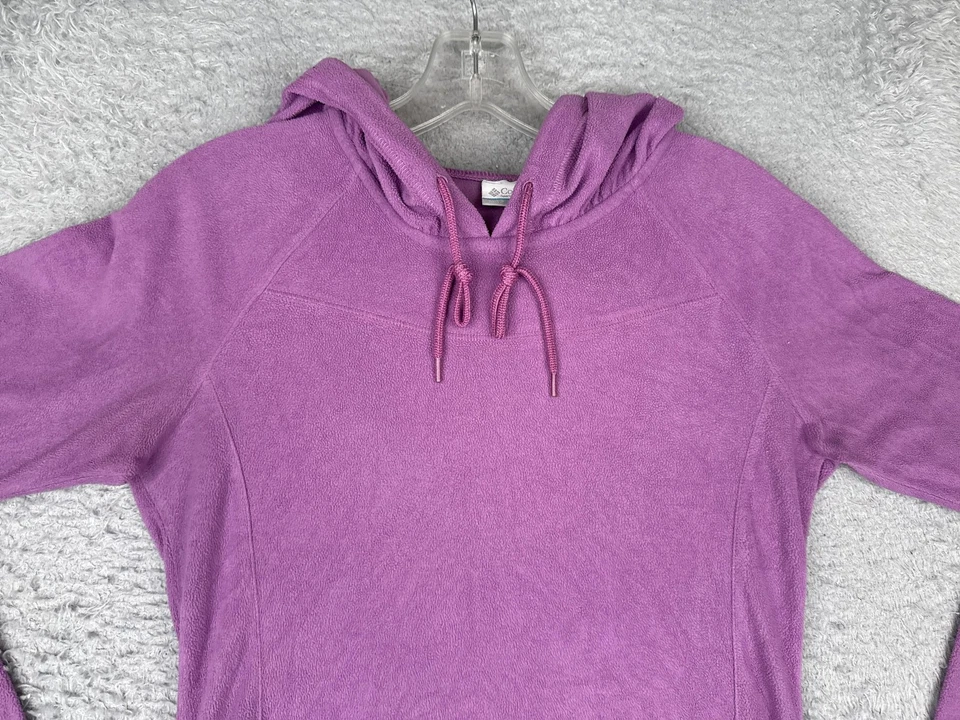 Columbia Polar Sudadera con Capucha Mujer XS Púrpura Pullover Canguro Bolsillo Senderismo Aire Libre Foto 4 de 4