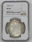 1898-O Morgan Dollar CERTIFIED NGC MS 66 Silver Dollar