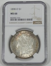 1898-O Morgan Dollar CERTIFIED NGC MS 66 Silver Dollar