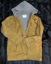 Old Navy Boys Utility Grey Lined Hooded Jacket
