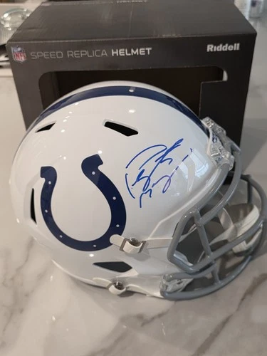 Peyton Manning Signed Full Size Helmet Replica Indianapolis Colts Player COA