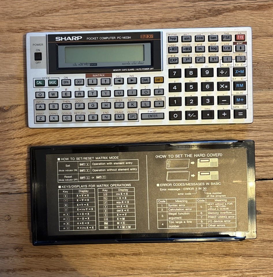 SHARP PC-1403H pocket computer 32 KB very good condition- Works | eBay