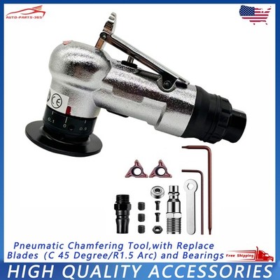Professional Pneumatic Chamfering Tool 45°/R1.5 Blades & Bearings