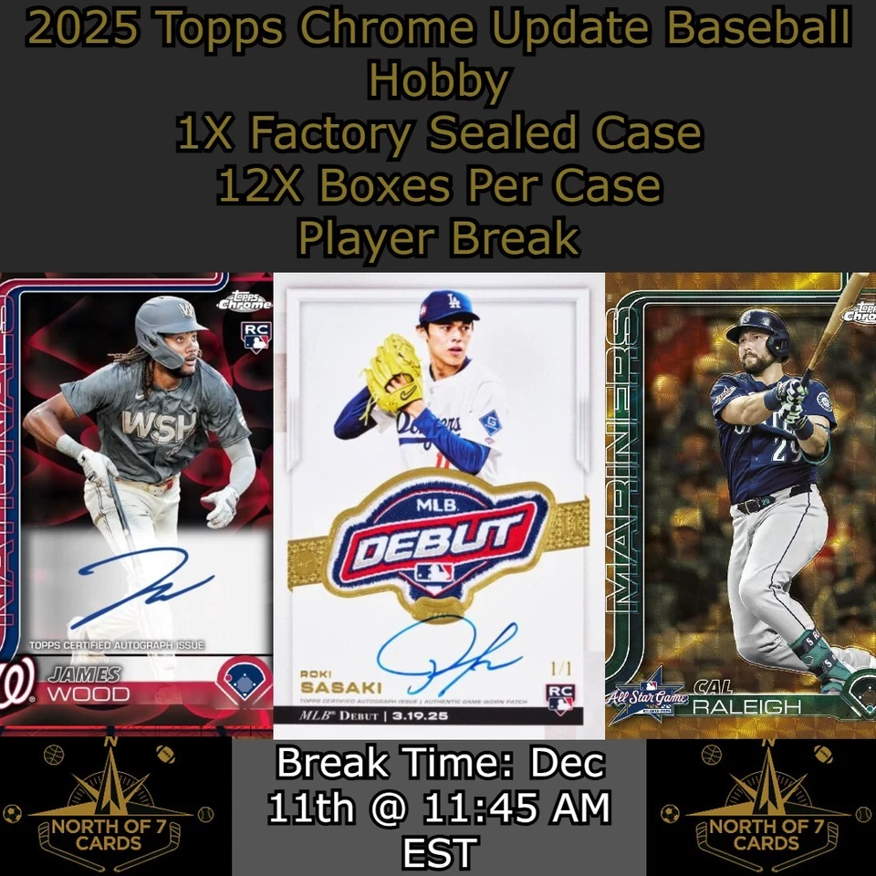 Thairo Estrada 2025 Topps Chrome Update Baseball Hobby 1X Case Player BREAK #5 - Image 3 of 3