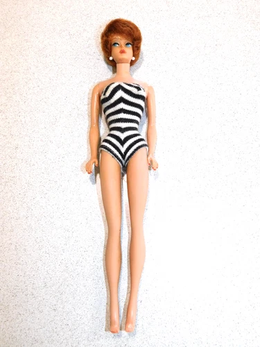 Barbie:  VINTAGE Redhead 1961 BUBBLECUT BARBIE Doll No Box!