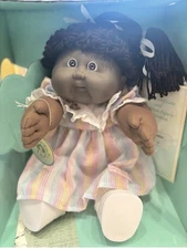 Cabbage Patch African American Girl Ponies Two Teeth Headmold 17 RARE Coleco MiB