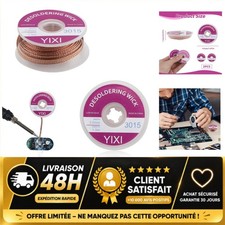 Tresse à Dessouder Cuivre 3 mm x 1,5 m Lot de 2 Mèche Dessoudage