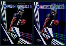 Marquise Brown -- 2019 Phoenix Catching Fire - Black /10 and Blue /35 -- Sweet