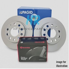 PAGID FRONT BRAKE DISCS & BREMBO FRONT BRAKE PADS FOR VOLVO V90 2.0 D4 MK2 2016+