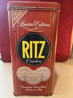 Limited Edition Ritz Crackers Metal Tin 1986 Nabisco Co. 9 x 4