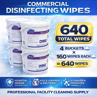 Diversey Oxivir TB Disinfecting Wipes 640 total 4/Case Hospital Cleaner 5627427
