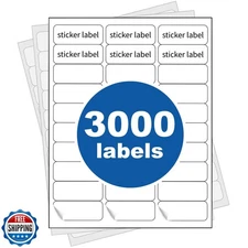 [100 Sheets] PAPRMA 1” X 2-5/8” Printable Address Label 30-up Mai