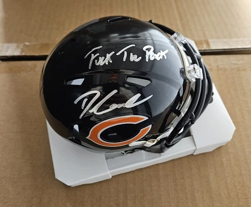 D'ANDRE SWIFT signed CHICAGO BEARS SPEED Mini Football Helmet w/JSA F* THE PACK!