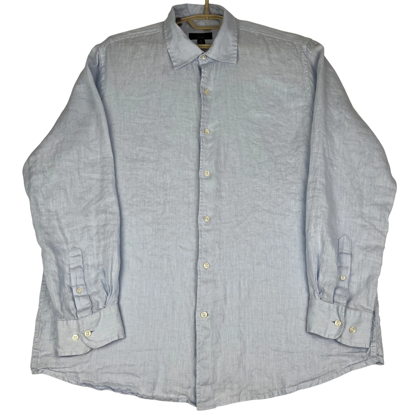 Club Room Button Down Shirt Mens XL Luxury 100% Linen Light Blue Long Sleeve
Opens in a new window o
