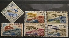 Monaco Scott 565-570 Anniv. 50th Of 1st Air Rally To Monte Carlo 1964 VF MH