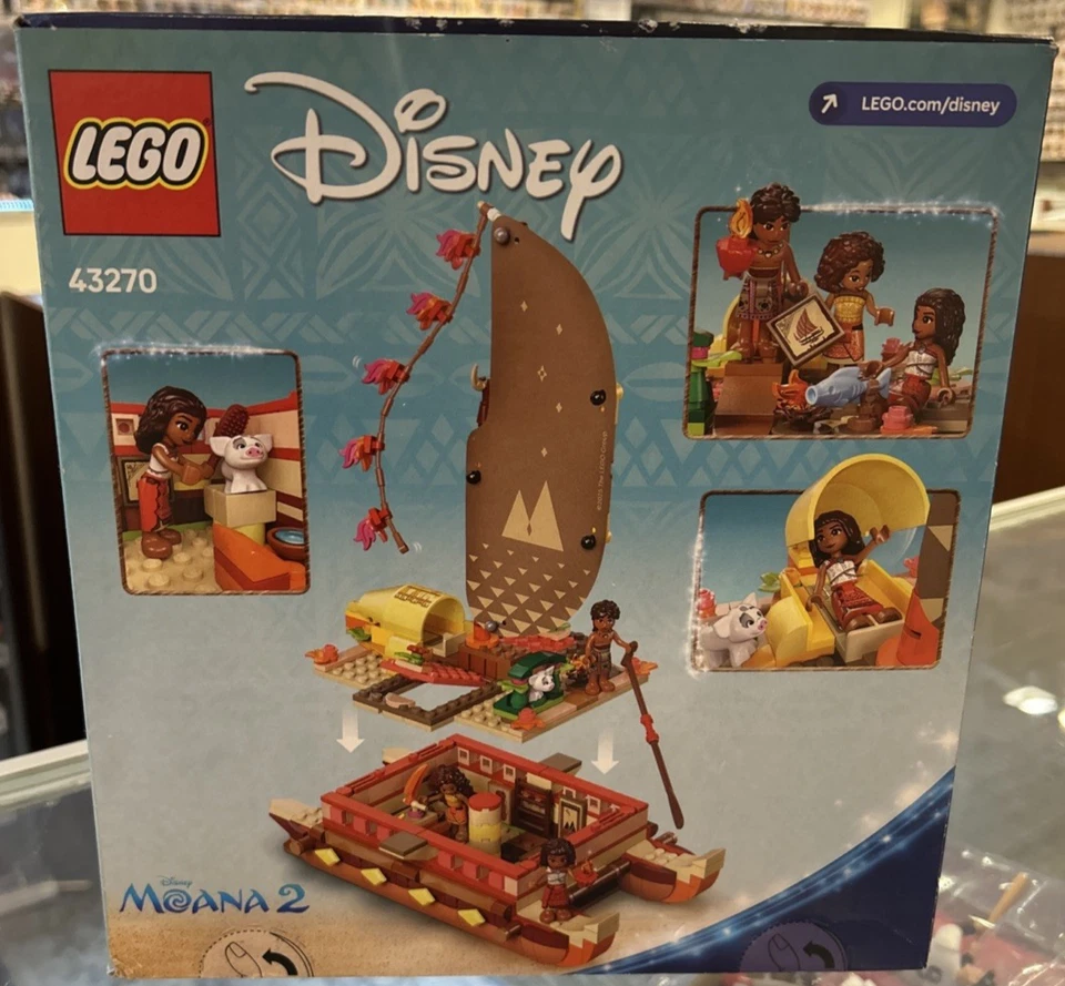 LEGO Disney Moana's Adventure Canoe 43270 Box Damage 100% Complete Sealed Bags - Image 2 of 2