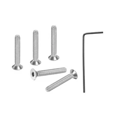 100Pcs M2-0.4x12mm Flat Head Socket Cap Bolts Screws Hex Socket Cap Screws