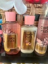 BATH  BODY WOKS COSTA RICA PINK PINEAPPLE SUNRISE MIST ,WASH  LOTION SET
