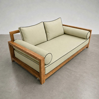 COVER ONLY STYLE 1 Mattress Pillow Daybed Porch Swing Contrast Trim Full AD005