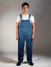 Dickies Classic Mens Denim Jean Blue Overalls Sz 38x30 100 Cotton p570252