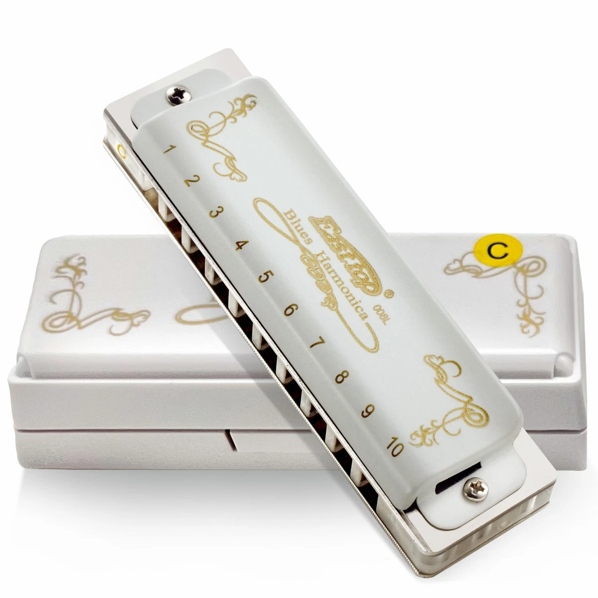 EASTROCK Mundharmonika C-Dur Harmonica mit Box 24-Loch Muntamonika für