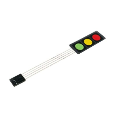 1x3 Matrix Array 3Keys Red+Yellow+Green Membrane Switch Keypad Keyboard Board