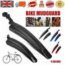 2Pcs Mountain Bike Mudguards MTB Bicycle Mud Guard Tire Fender Front Rear Set UK