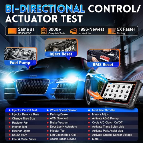 2025 Autel MaxiCOM MK900TS TPMS Sensor Programming Diagnostic Scanner MP900-TS - Picture 5 of 20