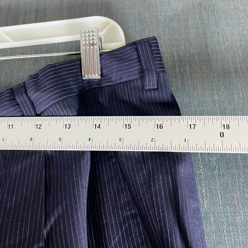 Hart Schaffner Marx Men 2 Piece Suit Size 42R Blue Striped Lined Single Breasted - Zdjęcie 21 z 23