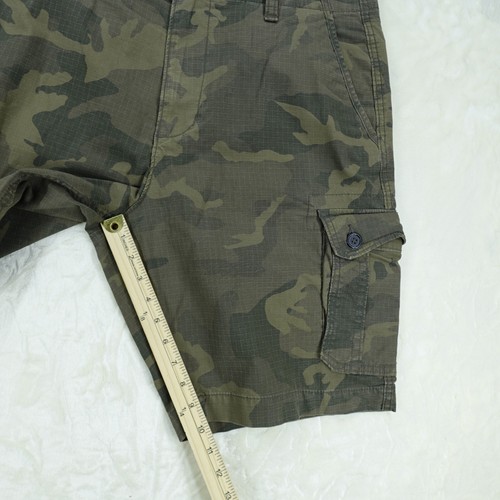 Old Navy Camo Cargo Shorts Men's Green Camouflage Size 36/10 Stretch woods Camp - Picture 8 of 17