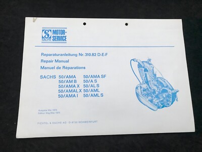 Reparaturanleitung Sachs 50 AM Mai 1975 Hercules DKW Zweirad Union Victoria