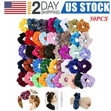 5-50 Pack Velvet Hair Scrunchies Elastic Hair Bands Scrunchy Women Hair Ties US
