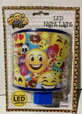 Emoji Pals''LED Sensored Night Light'' Happy Emojis 1 watt Max,Energy efficient 