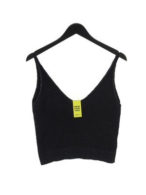 Cotton Jumper Zara V Neck Jumper Womens Zara Women's Jumper S Blue