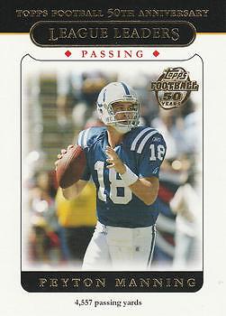 Peyton Manning 2005 Topps Football - #318 - Indianapolis Colts - Picture 1 of 2