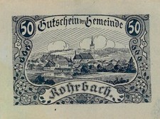 ROHRBACH AUSTRIA NOTGELD NOTE - 50 HELLER - EMERGENCY MONEY - LOT 372
