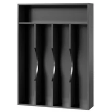 Black Utensil Organizer 10 Inch Silverware Tray for Drawer Utensil Holder Cut...