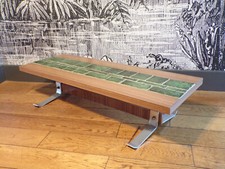 PETITE TABLE BASSE-APPOINT-Céramique métal & FORMICA-DESIGN 60-70-VINTAGE